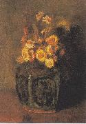 Vincent Van Gogh Ginger Pot with chrysanthemums painting